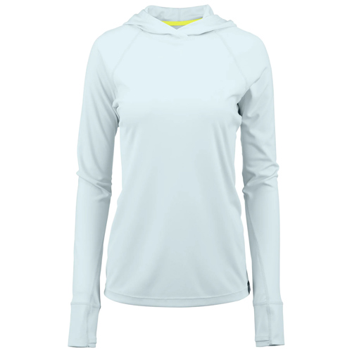Mustang Survival Adelphi UV Hooded Long Sleeve for Women Small Pebble Gray